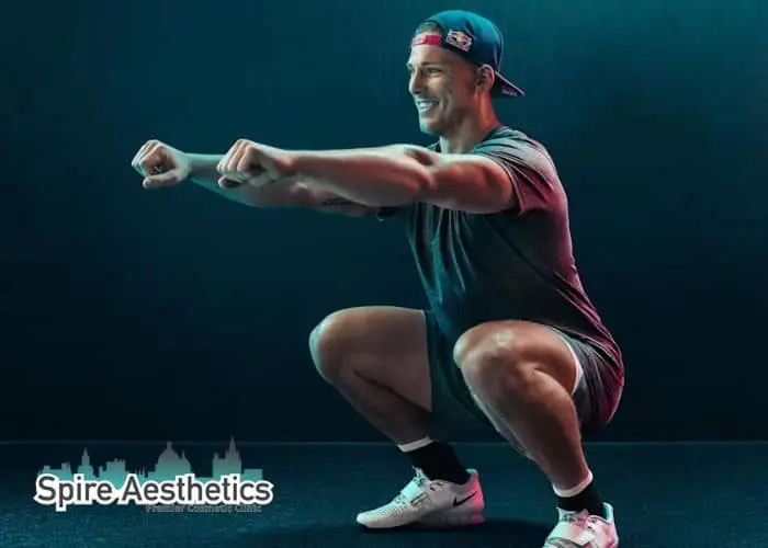 Image of man build leg muscle Kingswinford through exercise