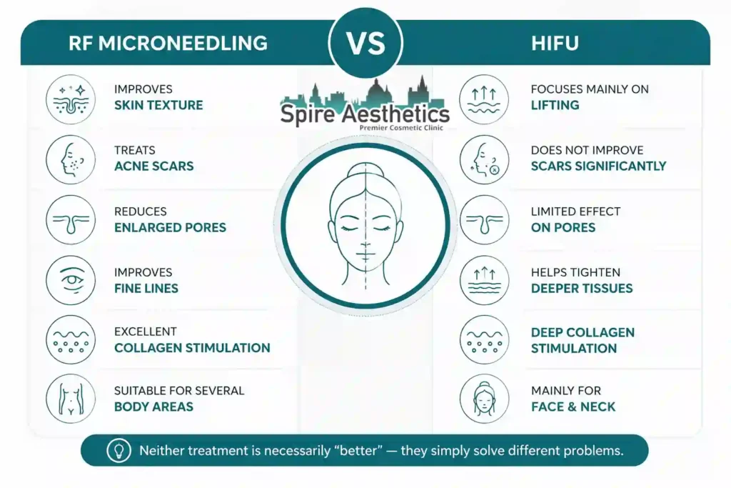 RF Microneedling vs HIFU: Which Treatment Gives Better Results Kingswinford?